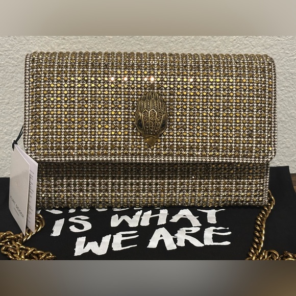 Kurt Geiger Gold Tone Clutch with Chain - Picture 3 of 12